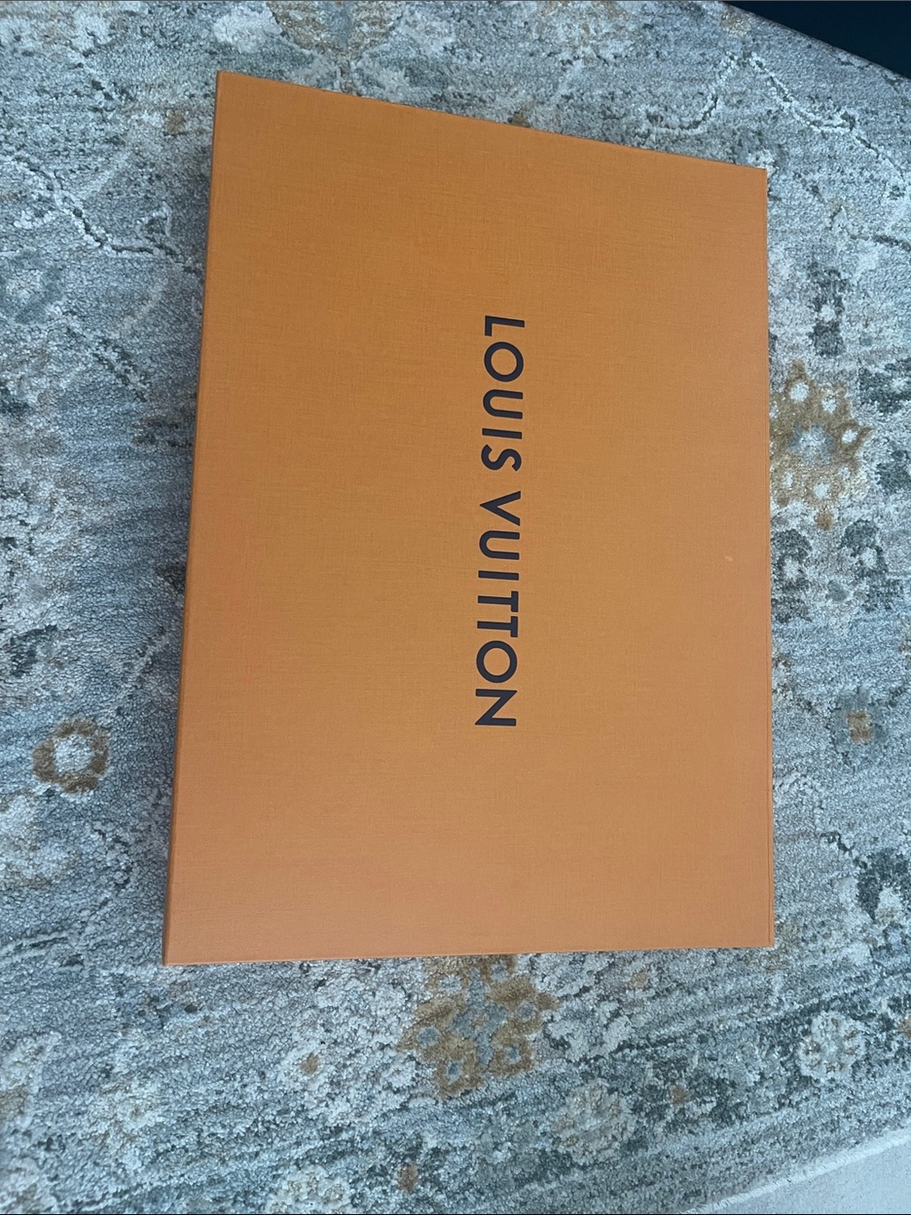 Louis Vuitton Orange Branded Gift Box with Dark Logo